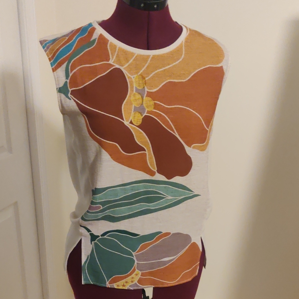 Zara Multicolor Floral Muscle Tee